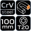 Csavarhúzó torx t20x100mm
