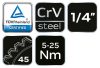Nyomatékkulcs 1/4", 5 - 25 Nm