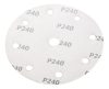 Csiszolókorong tépőzáras 150mm, P240, 9 lyukkal, 5db, 04-721-hez