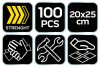 Kéztisztító kendő, 100 lap, ragasztó, gyanta,szilikon,lakk, festék, poliuretán hab és polimer