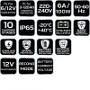 Automatikus akkumulátortöltő 6a/100w, 3-150ah, savas / agm / gel akkumulátorokhoz