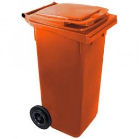 Háztartási kuka 120 L barna (kerekes)