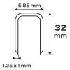Tűzőkapocs, horganyzott 90-es tipus, pneumatikus tűzőgéphez (14-570), GA18, 32 mm, 4000 db