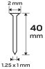 Tűzőszeg, horganyzott 300 (F) tipus, pneumatikus tűzőgéphez (14-570), GA18, 40 mm, 4000 db