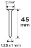 Tűzőszeg, horganyzott 300 (F) tipus, pneumatikus tűzőgéphez (14-570), GA18, 45 mm, 4000 db