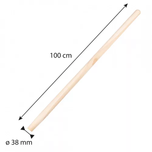 Lapátnyél, bükkfa, egyenes, 38mm/100cm