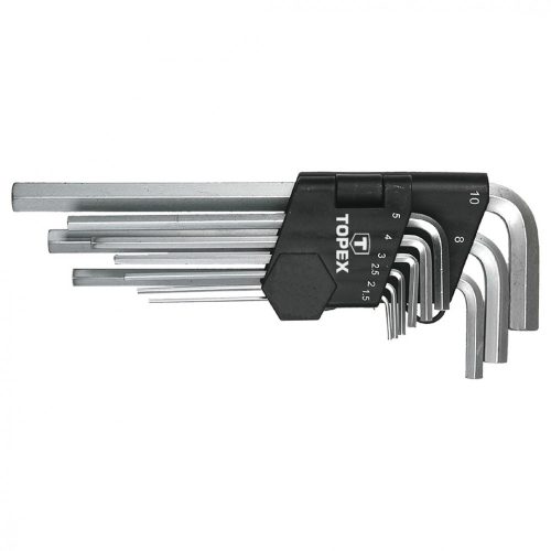 Imbuszkulcskészlet 9db, hosszú 1.5-10mm