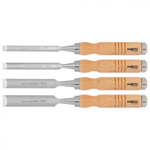 Favéső készlet 6, 12, 18, 24 mm, 4 db-os fa nyéllel