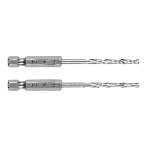 Csigafúró, 1/4" hatszög szárral, HSS DIN 338, 3,5mm, 2db/cs