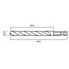 Csigafúró, 1/4" hatszög szárral, HSS DIN 338, 3,5mm, 2db/cs