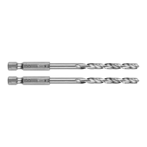 Csigafúró, 1/4" hatszög szárral, HSS DIN 338, 5,5mm, 2db/cs