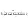 Csigafúró, 1/4" hatszög szárral, HSS DIN 338, 13mm