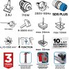 Fúrókalapács vésőfunkcióval, 710w, 2,6 j, SDS plus, koffer