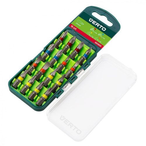 Csavarhúzó bitkészlet , 16 db, 25mm - 3 xPH, 3 xPZ, 4 xSL, 6 xTORx(CrV)