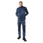 Munkanadrág tengerészkék terepmintás, Camo, Navy, 60% pamut + 40% poliészter, XS