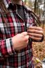 Flanel ing, piros-fekete-fehér, 100% pamut,XL
