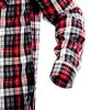 Flanel ing, piros-fekete-fehér, 100% pamut,XL