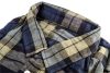 Flanel ing, kék-oliva-fekete, 100% pamut, L