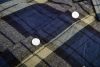 Flanel ing, kék-oliva-fekete, 100% pamut, L