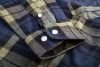 Flanel ing, kék-oliva-fekete, 100% pamut, L