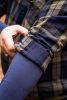 Flanel ing, kék-oliva-fekete, 100% pamut,XL