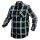 Flanel ing, kék-oliva-fekete, 100% pamut,XXL