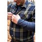 Flanel ing, kék-oliva-fekete, 100% pamut,XXL
