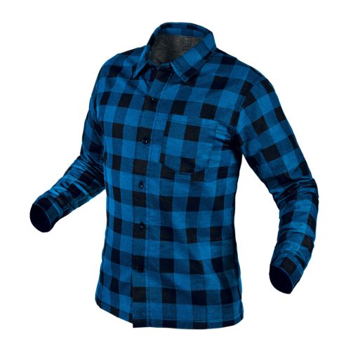 Flanel ing, tengerészkék-fekete, 100% pamut, XXXL