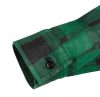 Flanel ing, zöld-fekete, 100% pamut, L