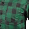 Flanel ing, zöld-fekete, 100% pamut, XL