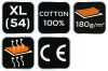 Munkavédelmi póló, OUTDOOR, hegyek, fekete, 100% pamut, 180g/m2, XL