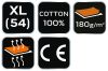 Póló, zöld, 100% pamut, 180g/m2, XL