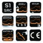Munkacipő, S1 SRC, fémmentes, kompozit lábújvédő,, 39