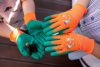 Gyerek "munkakesztyű", latex bevonatú poliészter , 5-ös méret 9-11 éves korig