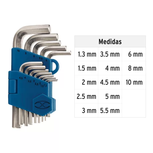 Truper imbuszkulcs készlet, 13 db-os /ALL-13M/