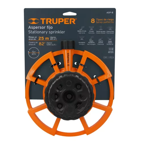 Truper talpas locsoló, fém, 8 funkciós /ASP-8/