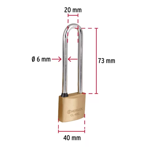 Hermex lakat 40mm, nagy füllel /CL-40XL/