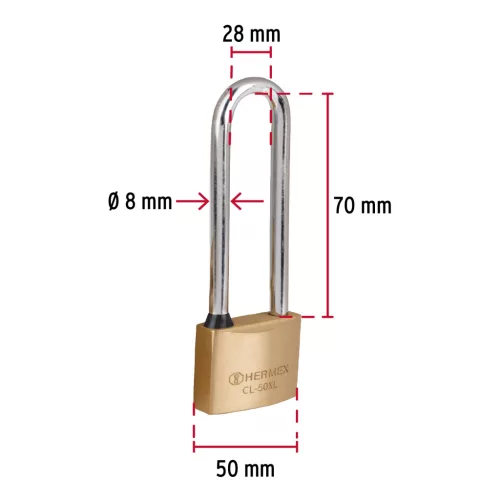 Hermex lakat 50mm, nagy füllel /CL-50XL/