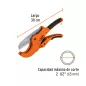   Truper PVC csővágó max. 65mm vágás kapacitás /COT-PVC-X/
