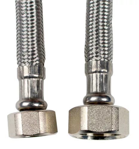 ERMETIQ flexibilis bekötőcső vízhez inoxal 1/2-3/8" 30cm BB /ER-RD338-30/