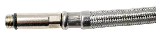 ERMETIQ flexibilis bekötőcső vízhez inoxal 40cm+37mm 3/8" BM /ER-RS338-40/37/