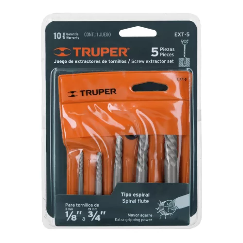 Truper törtcsavar kiszedő szett /EXT-5/