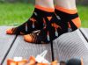 Munkazokni, 80% pamut, szerszám mintás 39-42, narancs/fekete, neo