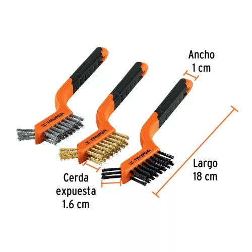 Truper drótkefe készlet /JCEA-3/