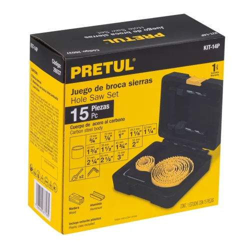 Pretul körkivágó készlet 15 részes /KIT-14P/