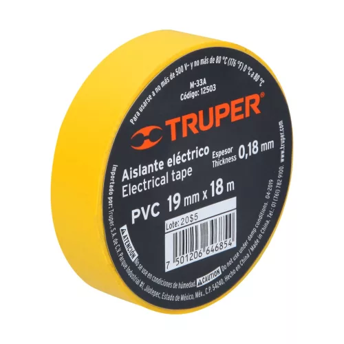 Truper szigetelő szalag, sárga /M-33A/