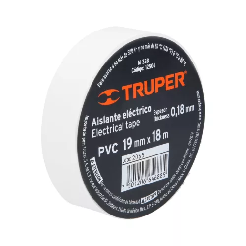 Truper szigetelő szalag, fehér /M-33B/
