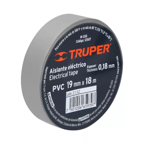 Truper szigetelő szalag, szürke /M-33G/