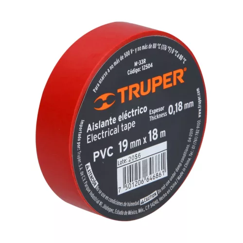 Truper szigetelő szalag, piros /M-33R/