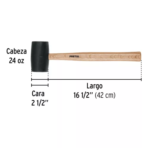 Pretul gumikalapács 1kg /MH-24P/